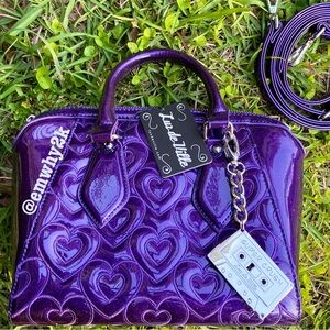 RARE Lux de Ville Purple Hearts Mixtape Bag 💜